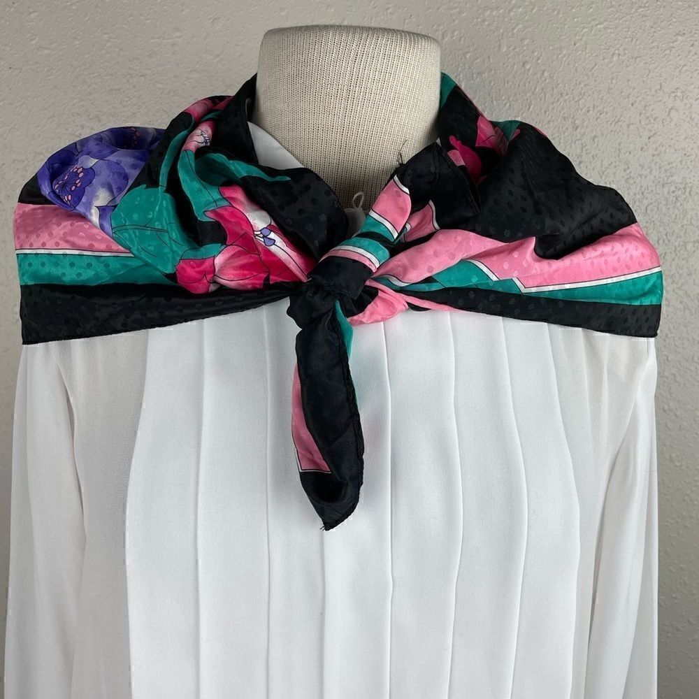 Colorful Floral Scarf EUC